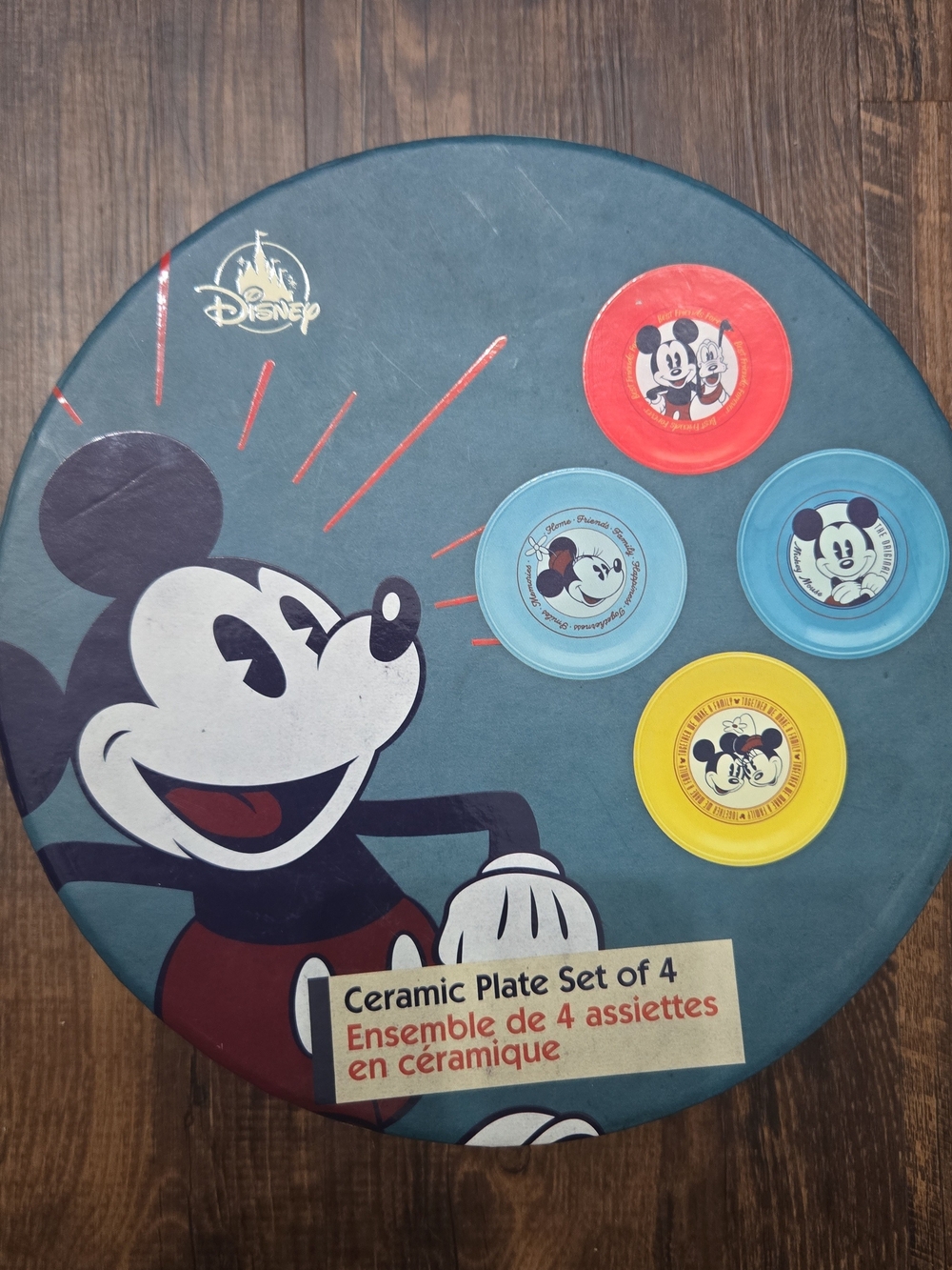Disney Mickey & Friends Ceramic Plates Set of 4 New 8" Minnie Mouse Pluto